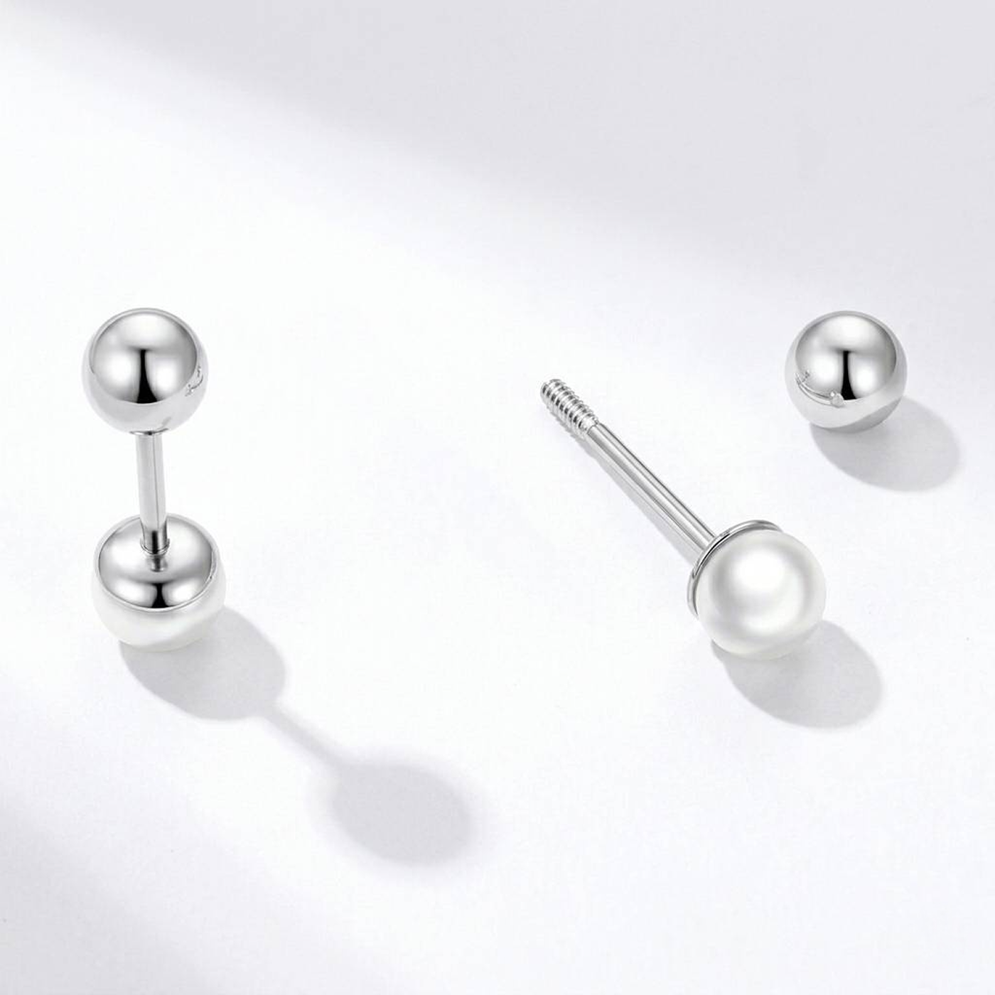 Perla Ball Back Earrings