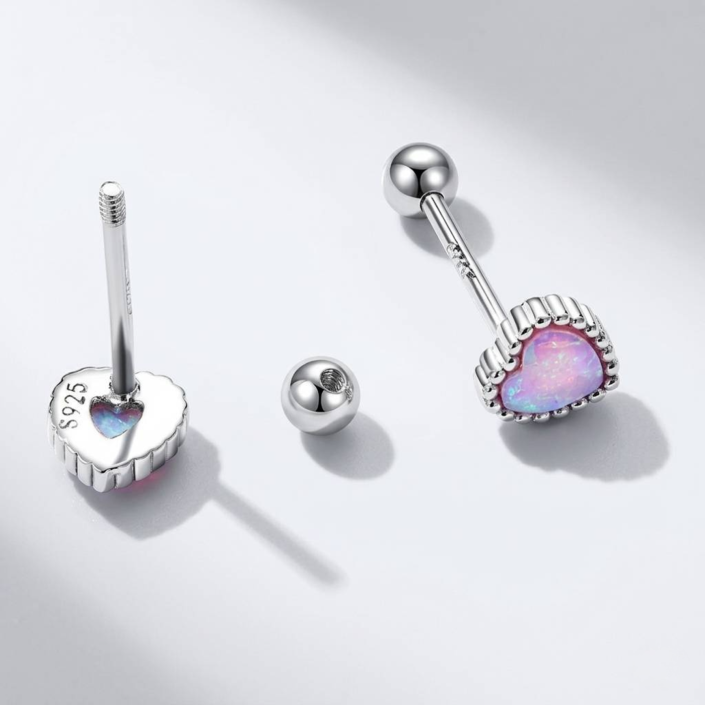 Aurora Opal Ball Back Earrings