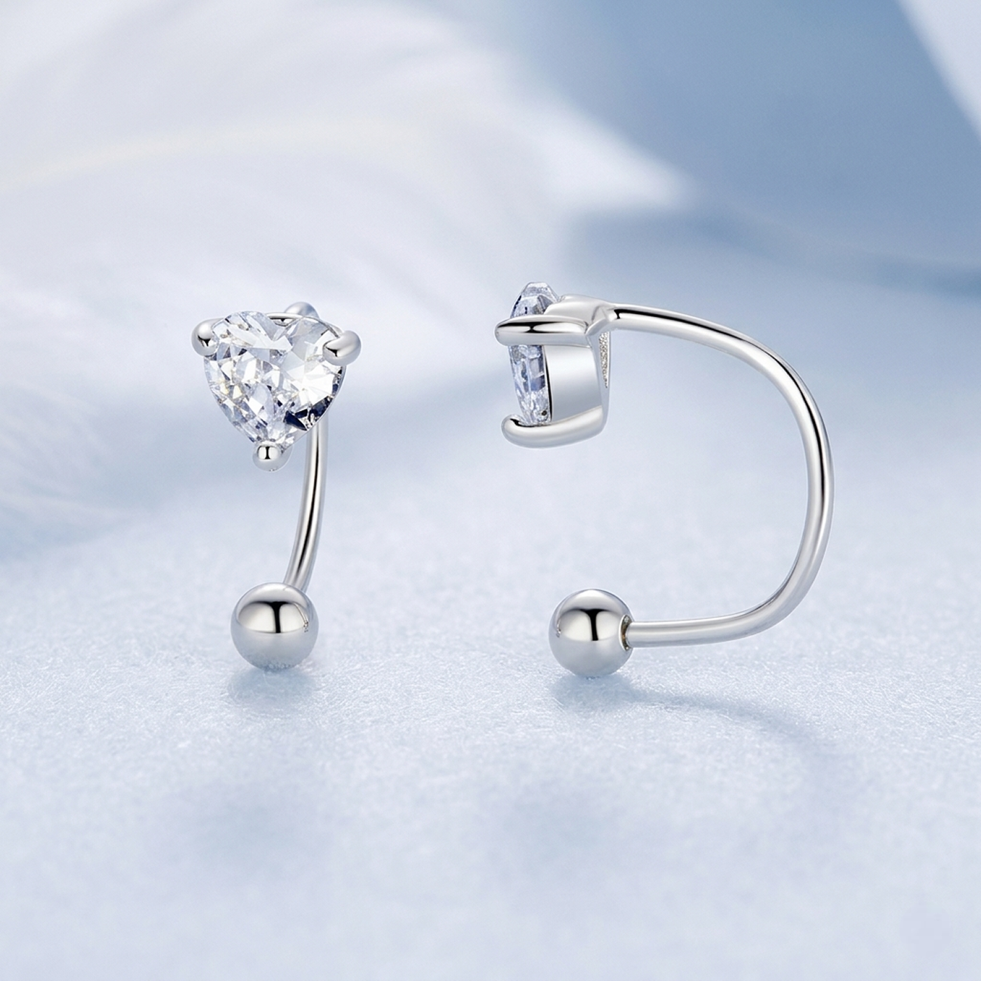 Helix CZ Ball Back Earrings