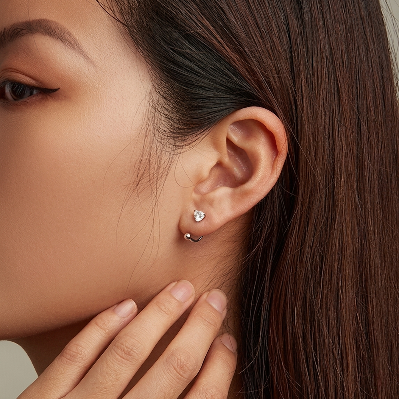 Helix CZ Ball Back Earrings