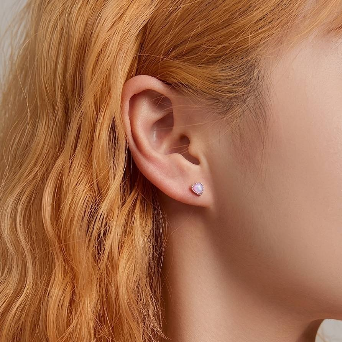 Aurora Opal Ball Back Earrings