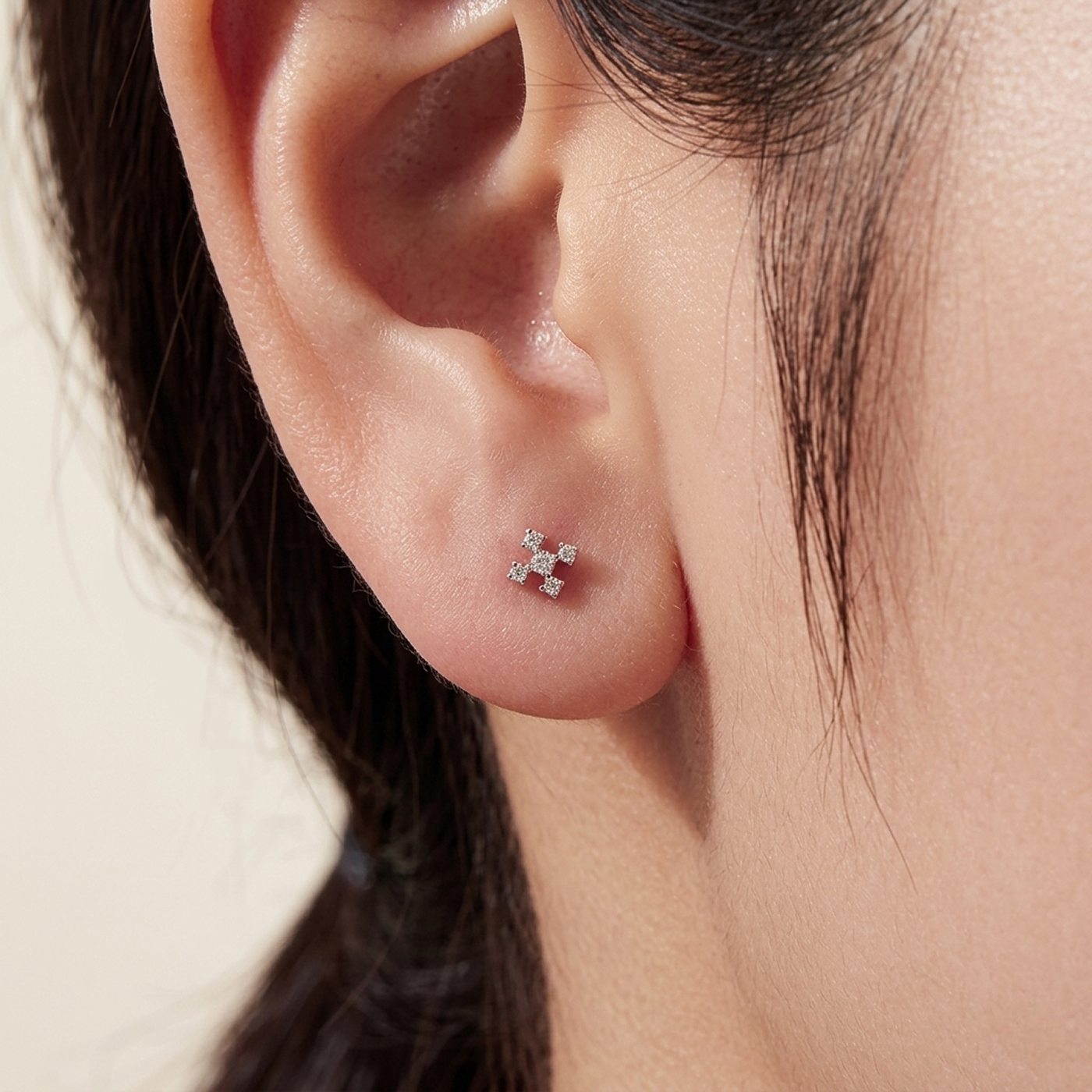 Stella Moissanite Ball Back Earrings