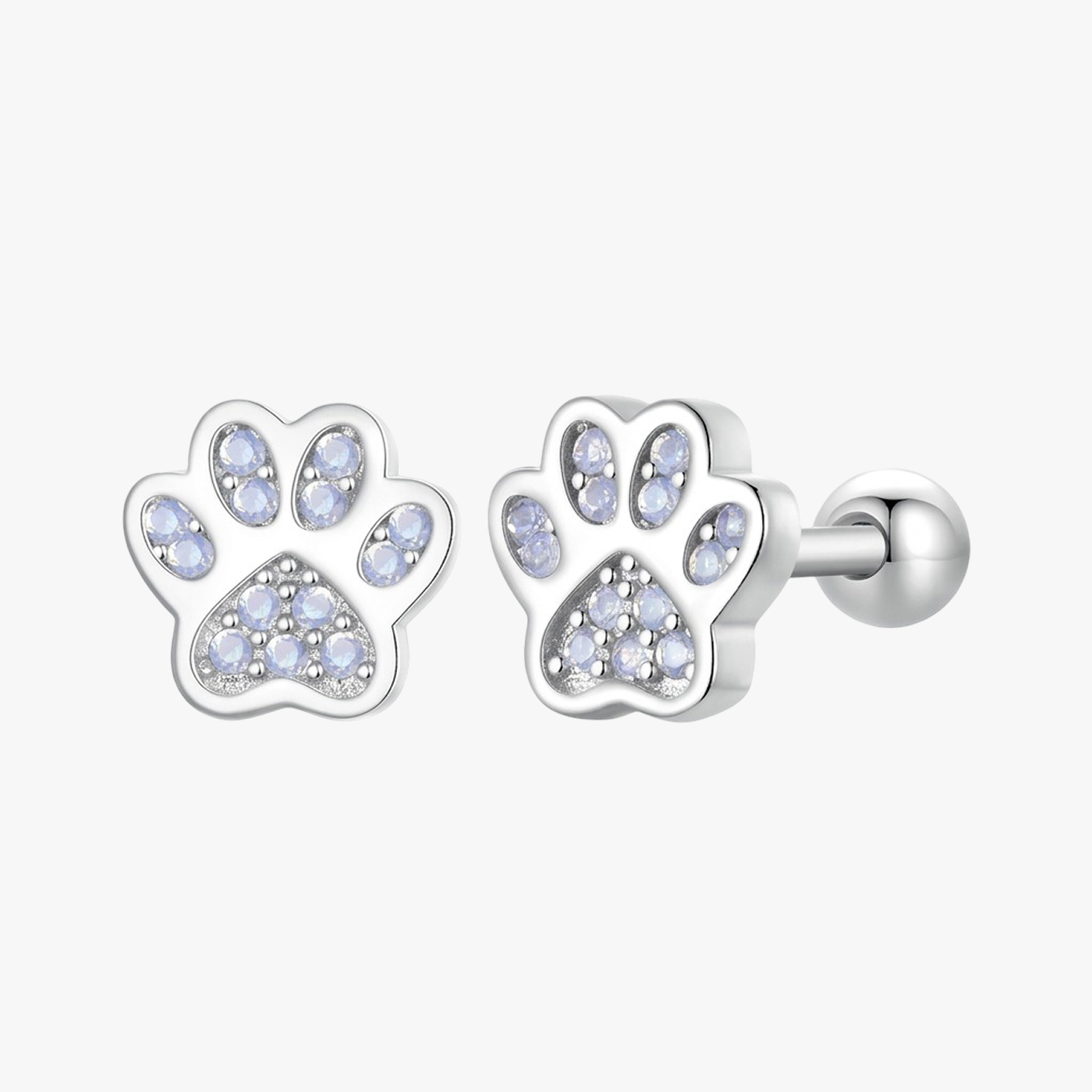 Pawie Ball Back Earrings