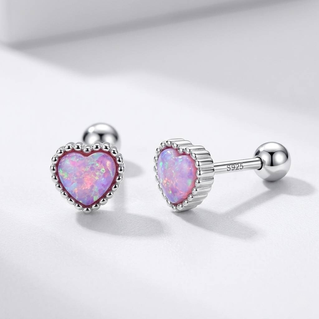 Aurora Opal Ball Back Earrings